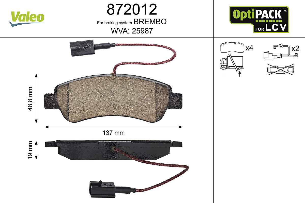 LCV BRAKE PADS JUMPER DUCATO BOXER